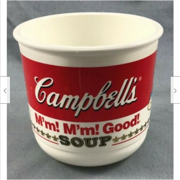 Campbell Kids Soup Cup Plastic Mug Anchor Hocking USA Vintage 1992 Set of 4 - Picture 2 of 6